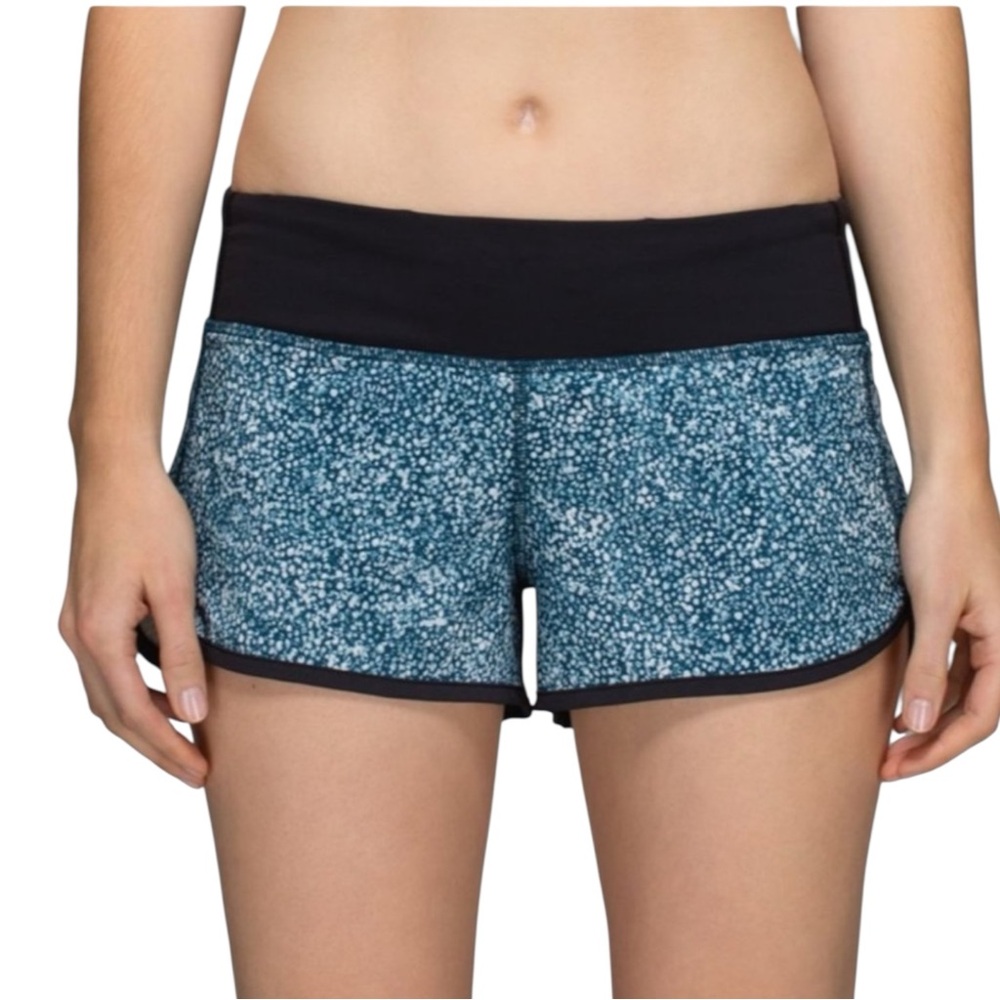 LULULEMON Run Times Short *4-way Stretch in Pebble Print Parfait Alberta Lake 8